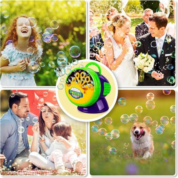 Juboury Bubble Machine, Automatic Bubble Blower for Kids, Bubble Maker 2200+ - Picture 6 of 7